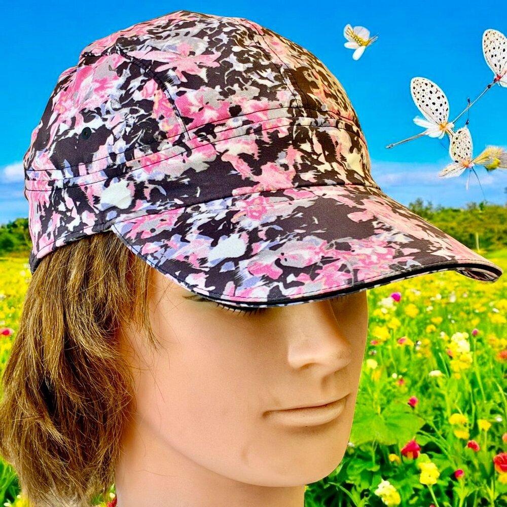 Lululemon Race To Place Floral Running Hat Stretch Adjustable Strap